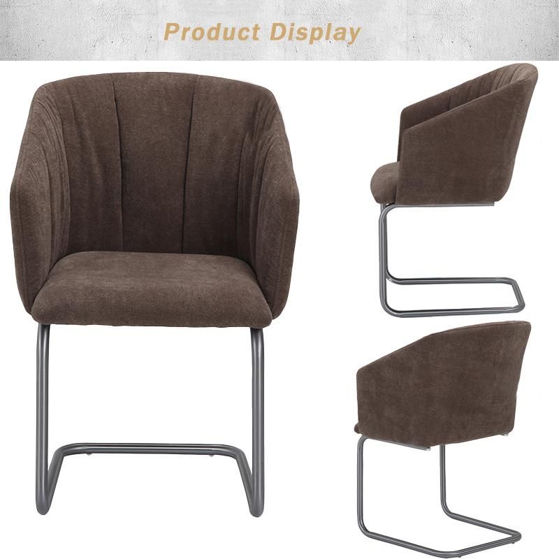 Dining Wedding Chairs with High Quality Leisure Living Room Accent Chair Metal for Simple Style Modern Design Legs Back Black
