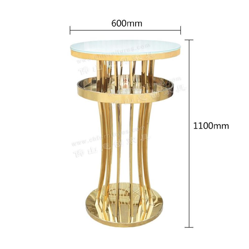 Light Luxury Modern KTV Stainless Steel Coffee Table High Bar Table