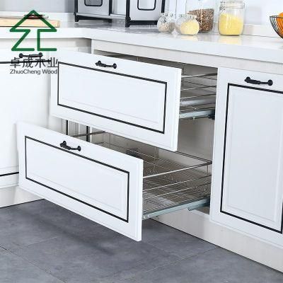 White Color Door Black Do Old Kitchen Cabinet with Hinge