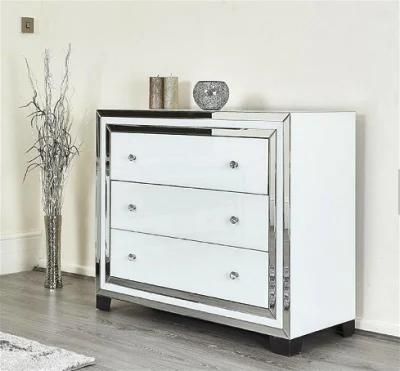 Nordic Style White Mirror Cabinet Drawers Furniture for Bedroom