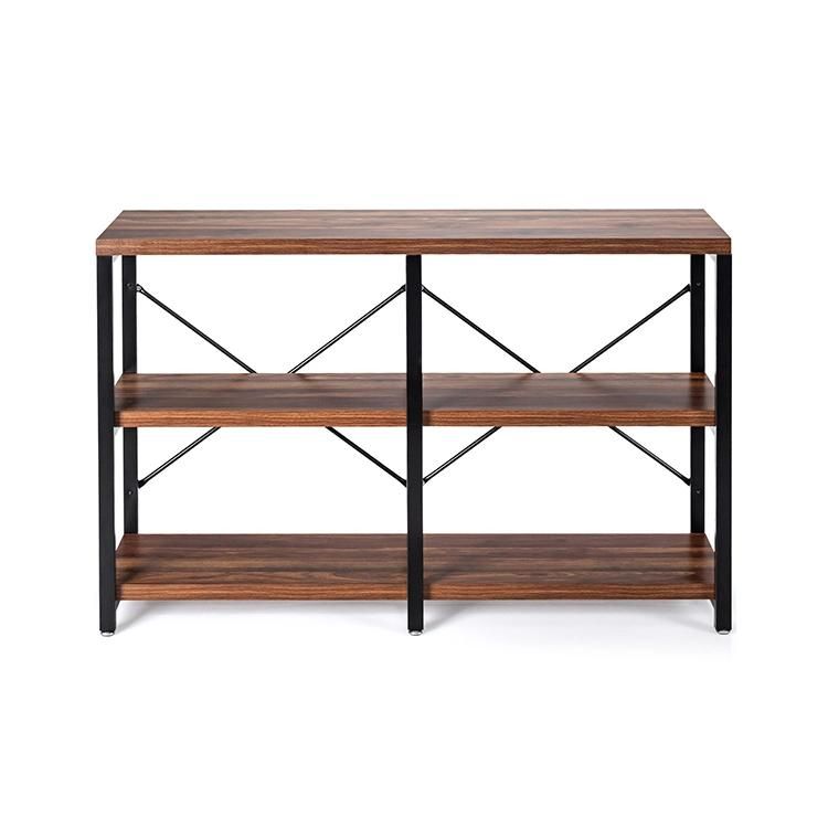 Metal and Wood Table Shelf Cabinet Home Furniture for Living Room