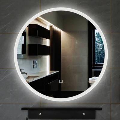 Luxury Furniture Bath Mirror Smart Illuminated LED Wall Facet Mirror with Infrared Switch
