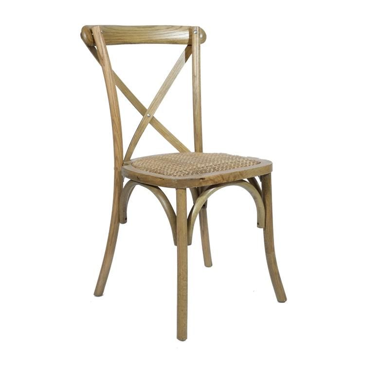 Hotel Furniture Solid Wood Cross Back Chair for Wedding