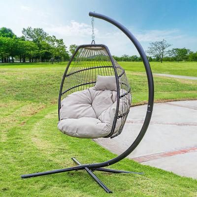 Indoor/Outdoor Wicker Tear Drop Hanging Chair