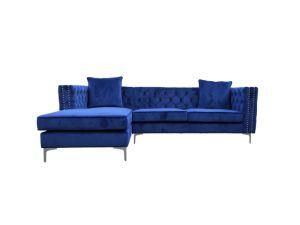 Modern Fabric Button Sectional Sofa for Living Room