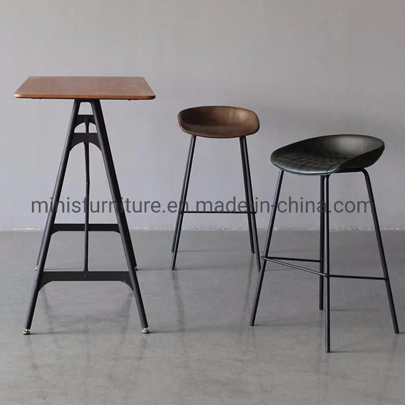 (MN-MBC29) Modern Furniture Simple Steel Leather High Pub Bar Chair