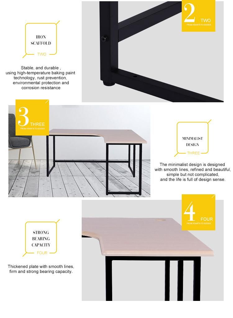 Modern Simple Style Office Desk Furniture MDF Steel Metal Frame Computer PC Laptop Table