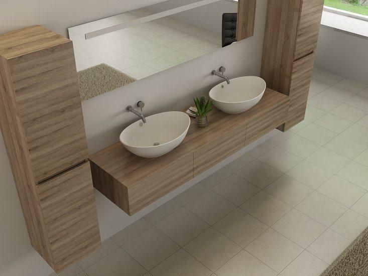 European Luxury Bathroom Vanity with Double Side Cabinet