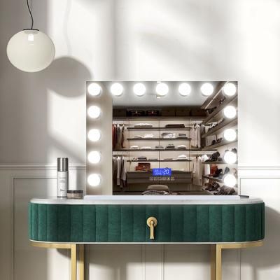 MDF Base LED Makeup Hollywood Mirror Salon Furniture for Women