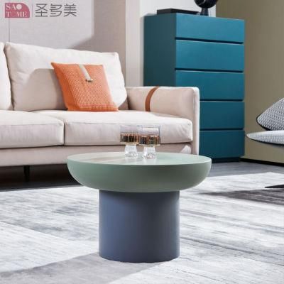 Small Round Table with Surface on Wooden Table