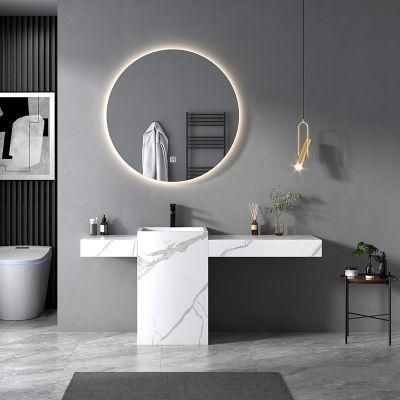 Experienced Manufacturer Design Bathroom Cabinet Vanities Furniture with Rock Plate Basin