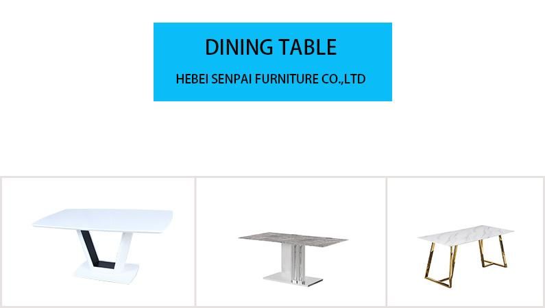 Modern Design Home Wedding Banquet Furniture PU Leather Dining Chair with Metal Golden Legs for Living Room