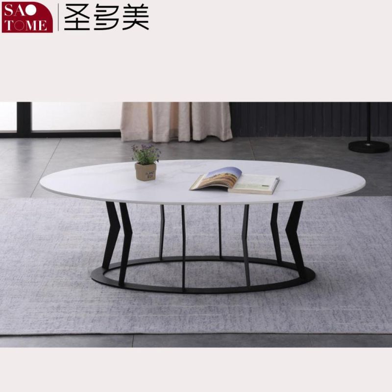Modern Living Room Furniture Slate/Stainless Steel Coffee Table