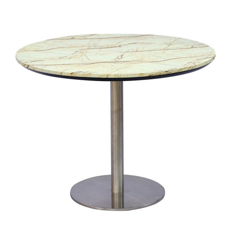 Modern Style Round Table Stainless Steel Table Restaurant Table Bar Table in Gold