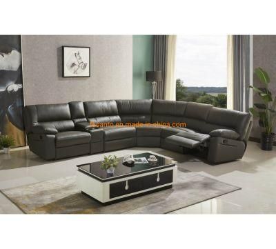 Luxury European Style Modern L Shape Home Furniture Fabric Living Room Manual Recliner Corner Sectional Sofa