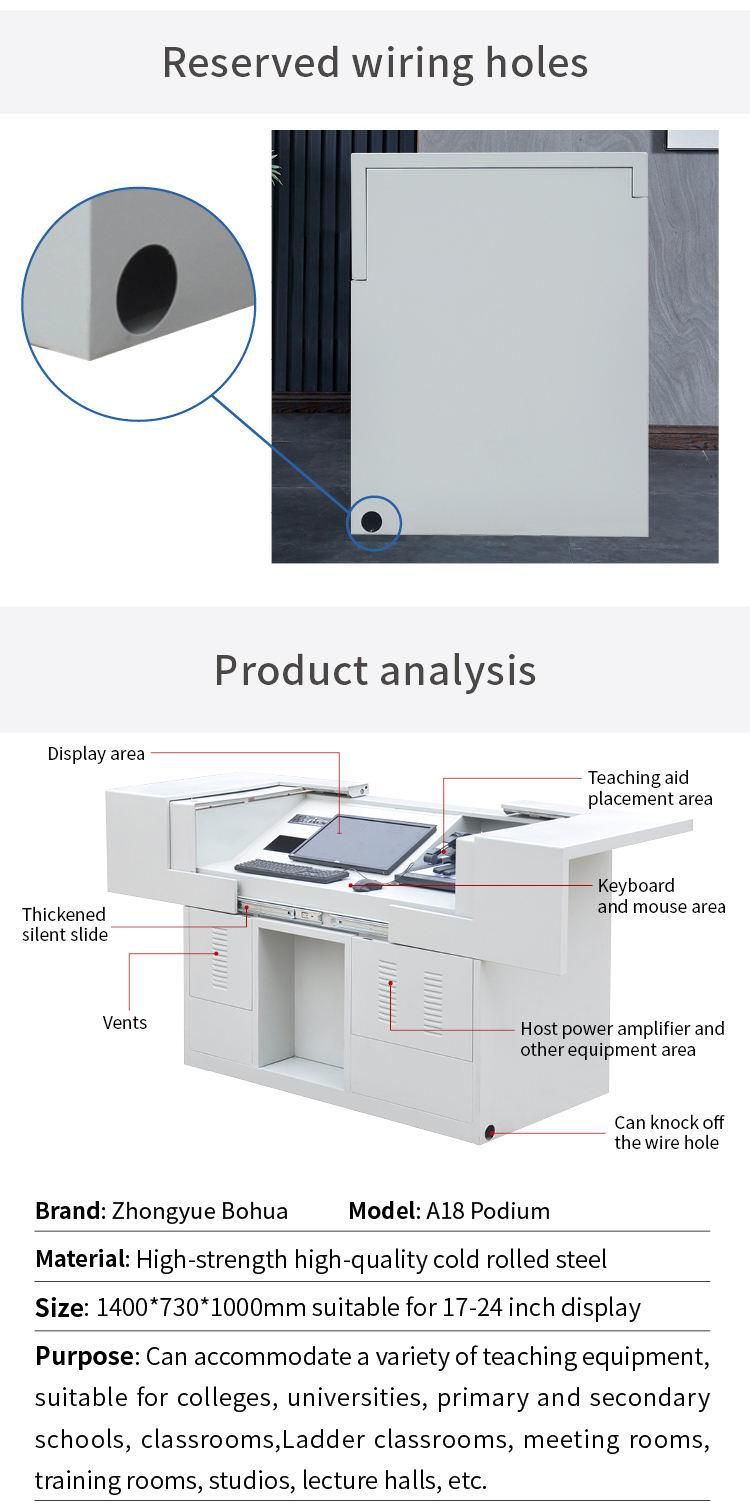 Teaching Educational Equipment Lectern Smart Podium Classroom Digital Podium