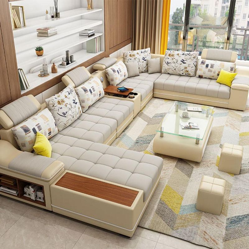 Modern Sectional Function Fabric Furniture Living Room Corner Sofa Furniture