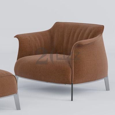 Direct Sale Wholesale Price Modern Leisure Home Furniture European Living Room Brown Fabric Chair