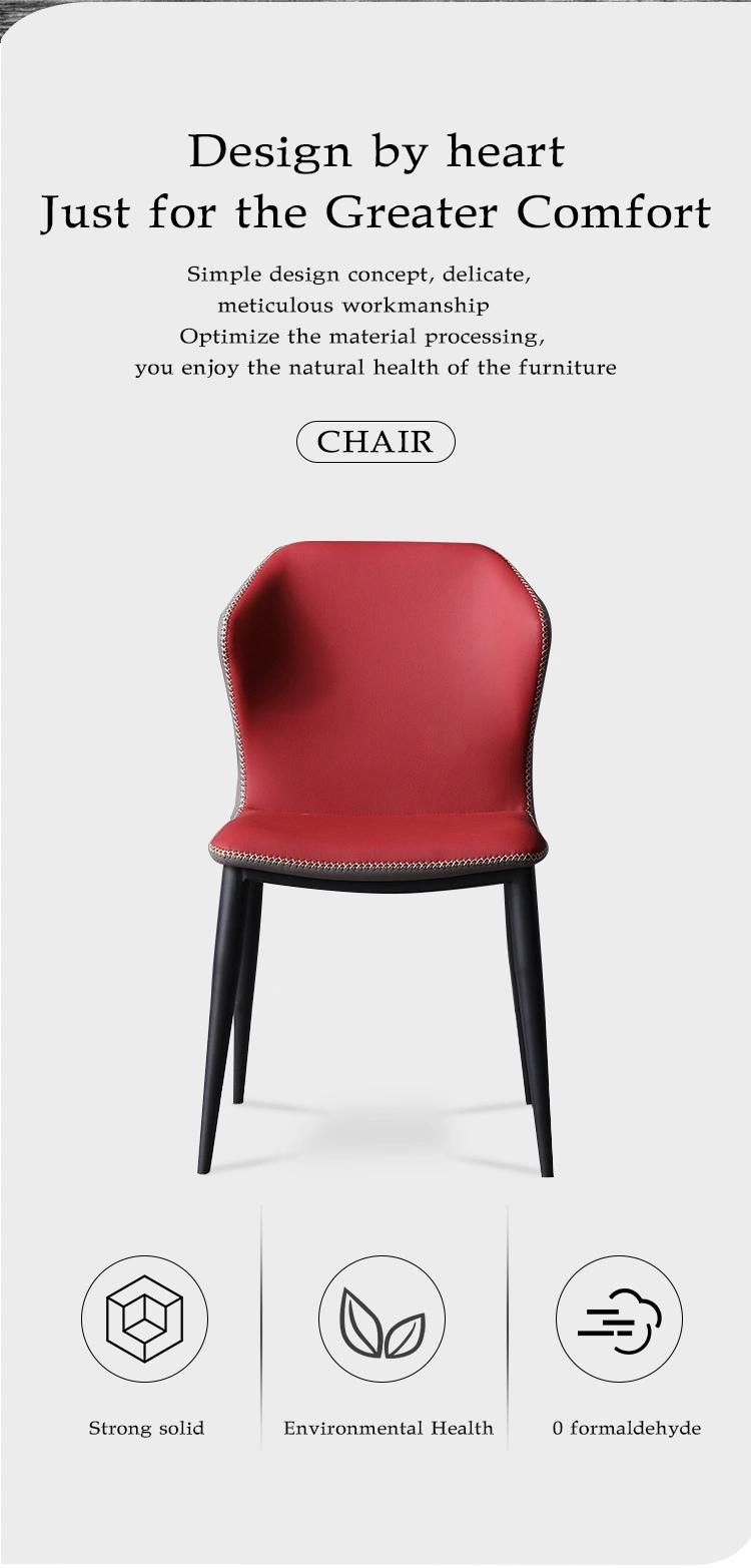 China Wholesale Modern Restaurant Furniture Steel Leather Dining Chairs