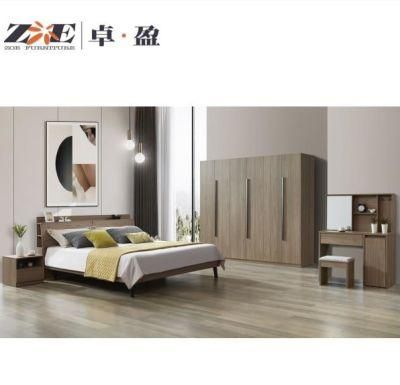 Double Bed King Size Modern Wooden Furniture Bedroom Set