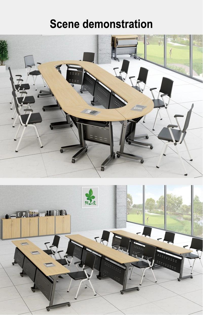 2022 New Design 360 Degrees Smooth Movement Silent Pully Office Desk Computer Table Modern Furniture Height Standing Desk