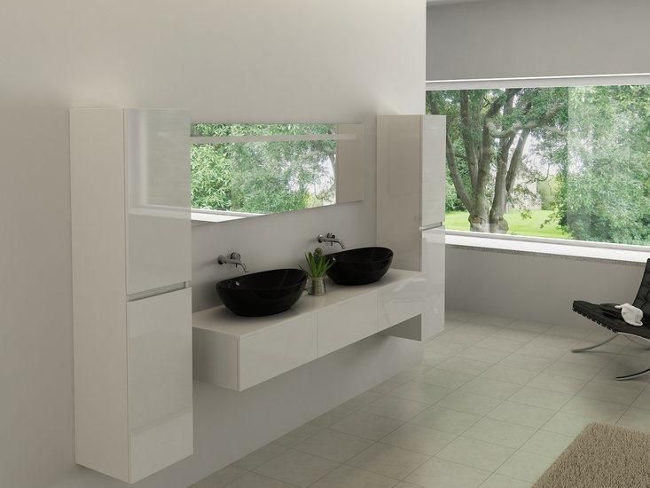 New Modern Simple Side Cabinet Bathroom Vanity with Ceramic Sink