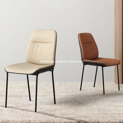 Industrial Style Restaurant Home Furniture Iron Legs High Back Dining Chair