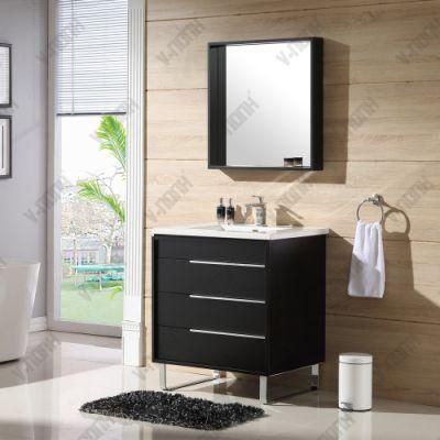 Elegant Wholesale Solid Wood Bath Cabinet Furniture with Mirror