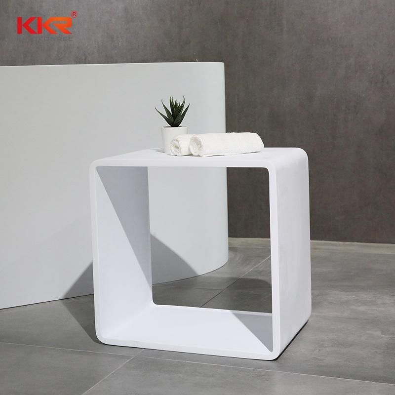 Man Made Stone Solid Surface Artificial Marble Bar Tables Small Low Corner Table for Bathroom