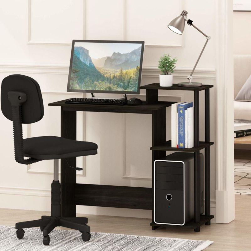 Efficient Home Laptop Notebook Computer Desk with Square Shelves