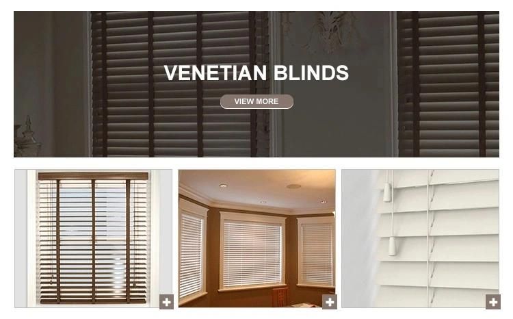 Home and Office Wooden/PVC Motorized Venetian Blinds with White Venetian Slats