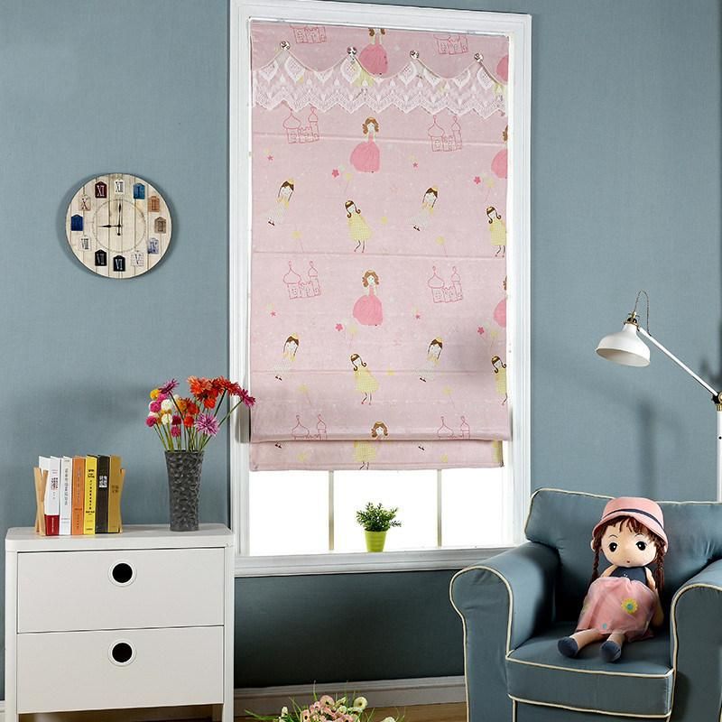 Elegant Decorative Blackout Roman Roller Blinds for Children Bedroom