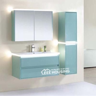 Affordable Modern Lacquer Finish Bathroom Cabinet with Side Cabinet and Mirror Cabinets