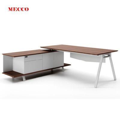 High Quality Melamine Laminated Particle Desks Executive Office Furniture with Storage Cabinet CEO Director Manager Desk