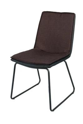 Modern Simple Design Restaurant Cafe Dining Room Furniture Fabric PU Leather Soft and Skin-Friendly Dining Chair