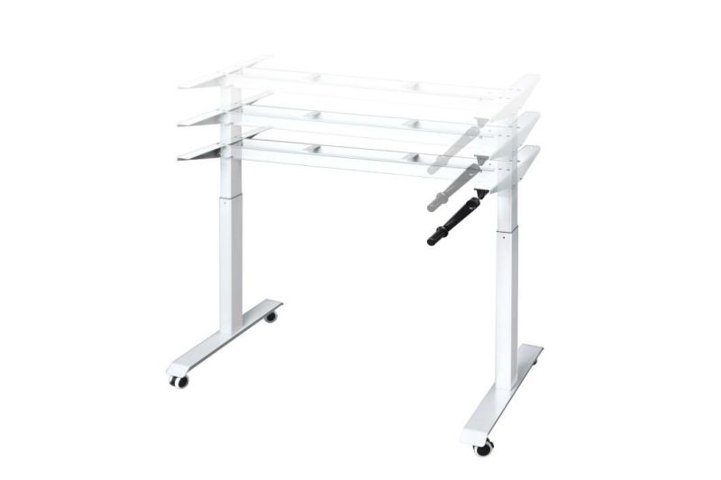 Ergonomic Manual Adjustable Height Working Computer Desk Standing Table with Hand Crank