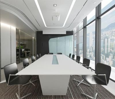 White Modern Office Boardroom Table Eco Friendly Conference Table