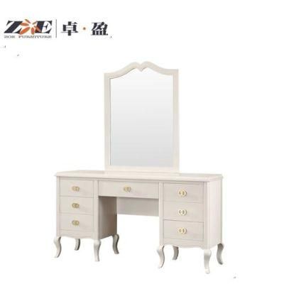 Luxury Home Furniture Bedroom Set Modern Furniture Solid Wood Frame Dressing Table with 7 Drawers