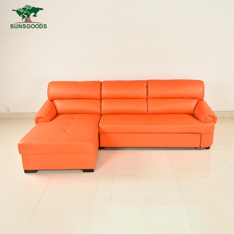 Multifunctional Home Living Room Modern Furniture Fold out Leisure Leather Sofa Bed