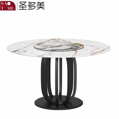 Modern Slate Furniture with Turntable Lantern Table Dining Table