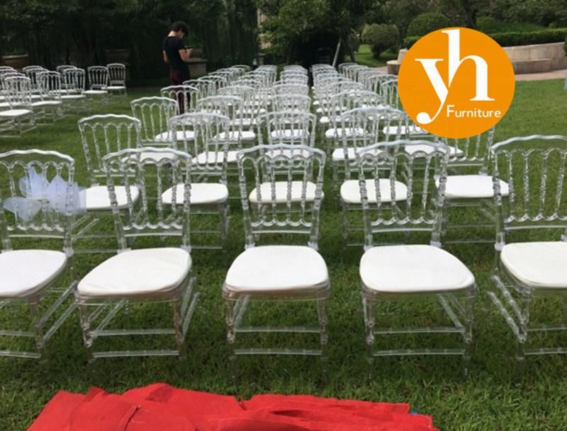 China Factory Event Party Wedding Use Dining Resin Soft Indoor Chair Clear Hotel Acrylic Furniture Chiavari Crystal Dining Table Cloth Cover Chair