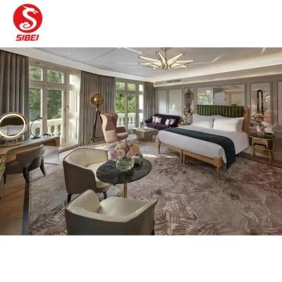 Modern Commercial Wooden Hotel Bedroom Living Room Furniture for 5 Star Hospitality Resort Villa Apartment