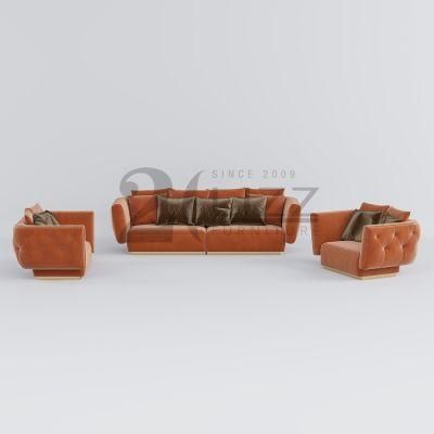 High Quality European Modern Modular 1+2+3 Home Living Room Sofa Leisure Furniture Long Couch