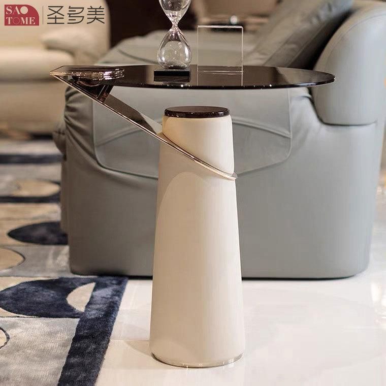 Elegant Stainless Steel Glass Top Coffee Table