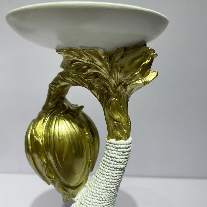 Wedding Gifts Royal Court Antique Resin Decorative Gold Modern Roman Column Candle Holders Luxury