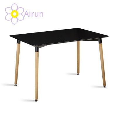 China Manufacturer Wholesale Custom Made Wooden Dining Table with Beech Wood Legs