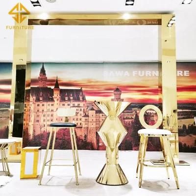 China Factory Price Vintage PU Stainless Steel High Barstools