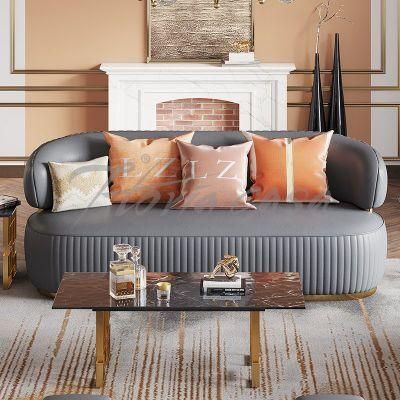 Dubai Modern Living Room Furniture Set Sectional Luxury Genuine Leather Home Sofa