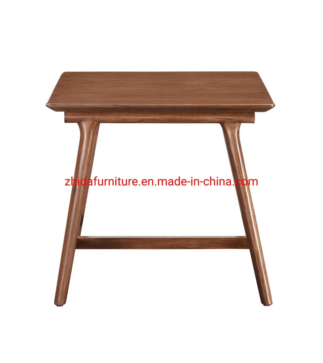 Chinese Style Wooden Walnut Color Villa Living Room Square Table