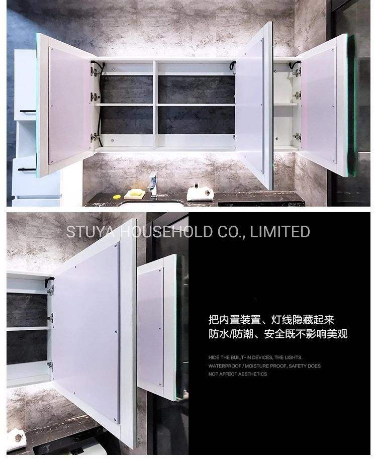 Foshan Furniture Modern Simple Style Bathroom Cabinet Wall Hung Bathroom Cabinet Home Furniture